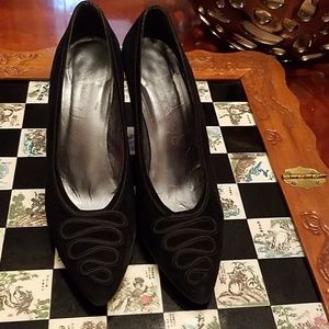 Charles Jourdan Black Suede pumps size 8.5